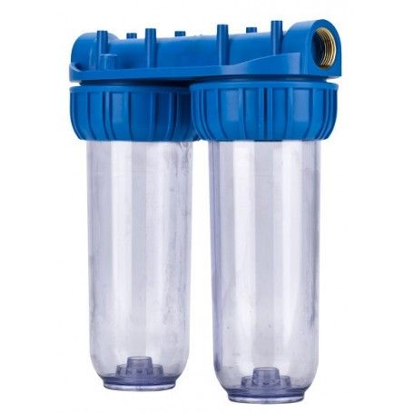 Vaso Doble Contenedor porta Filtros de 10 HSS