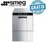 Lavavasos industrial SMEG ECOLINE cesta 50x50 cm con bomba de desagüe