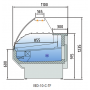 Vitrina Expositora Refrigerada Cristal Curvo Docriluc VED-8-10