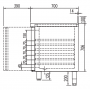 Mesa fría GN 1/1 refrigeración Gama Speed Puertas de Cristal MGVD-135-F Docriluc