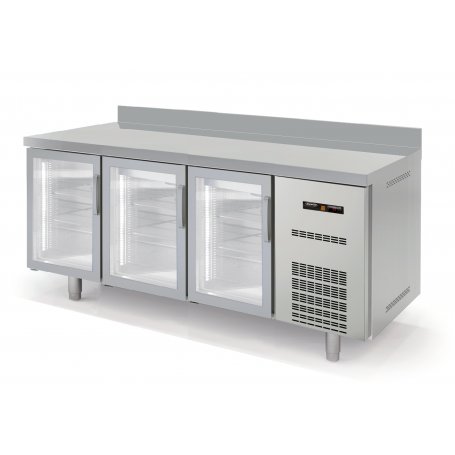 Mesa fría GN 1/1 refrigeración Gama Speed Puertas de Cristal MGVD-180-F Docriluc