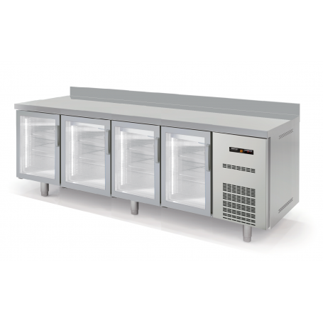 Mesa fría GN 1/1 refrigeración Gama Speed Puertas de Cristal MGVD-225-F Docriluc