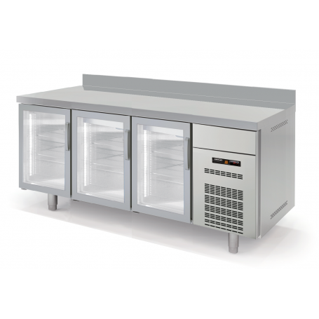 Contra Mostrador Refrigerado Puertas de Cristal Gama Speed largo 2 Metros Docriluc