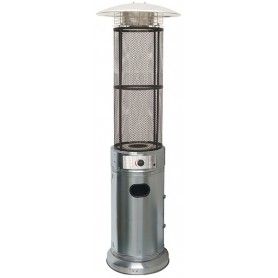 Estufa Exterior redonda para terrazas de 11 kw columna Inox