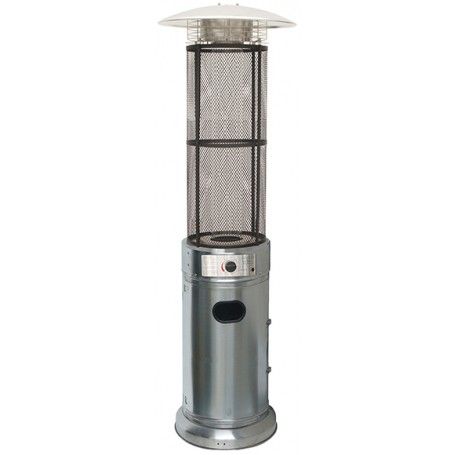 Estufa Exterior redonda para terrazas de 11 kw columna Inox