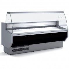 Vitrina Expositora Refrigerada Cristal Curvo Fondo 940 MM por 1,3 Metros de Largo Docriluc