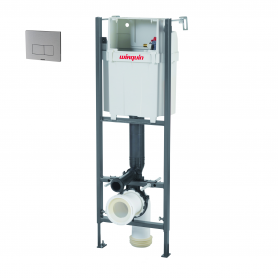 Cisterna empotrada Initio con pulsador design aluminio cepillado