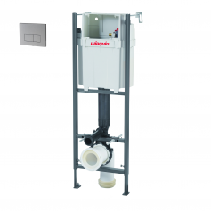 Cisterna empotrada Initio con pulsador design aluminio cepillado