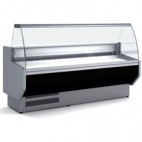 Vitrina Expositora Refrigerada Cristal Curvo Fondo 1100 MM por 1,3 Metro de Largo Docriluc