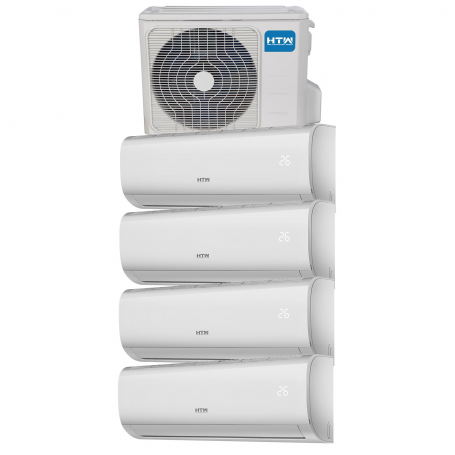 Aire acondicionado MultiSplit 4x1 Inverter HTW 2200 frig/h + 2200 frig/h + 2200 frig/h + 3000 frig/h