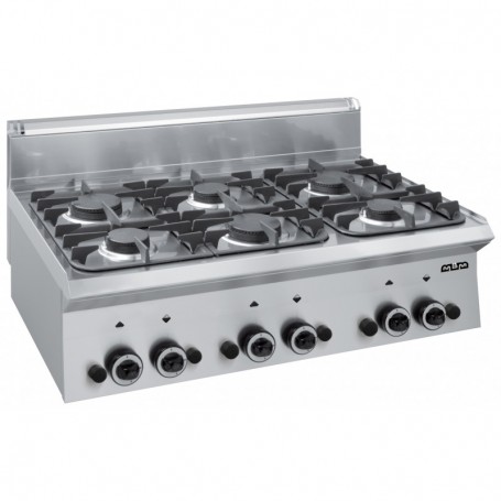 Cocina A Gas 6 Fuegos Sobremesa A Gas G6S65 SMART 650