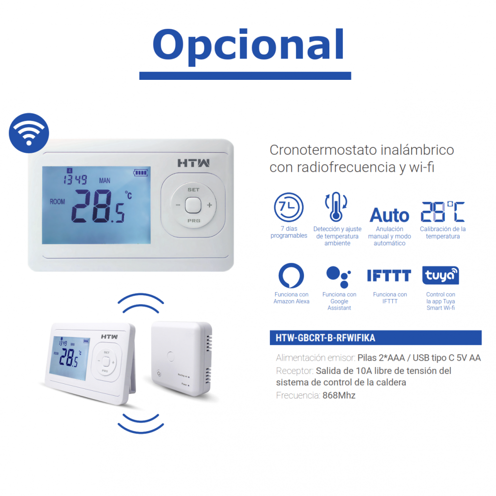 Termostato para caldera de gas natural 2025