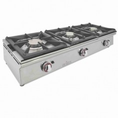 Cocina a Gas Sobremesa alta potencia 3 Fuegos 5.8 + 5.8 + 5.8 Kw