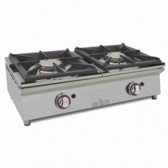 Cocina a Gas Sobremesa alta potencia 2 Fuegos 5.8 + 5.8 Kw