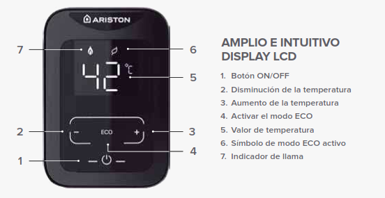 Encendido Autom/ático Gas Butano Atmosf/érico Bajo NOx Calentador Ariston 11 Litros